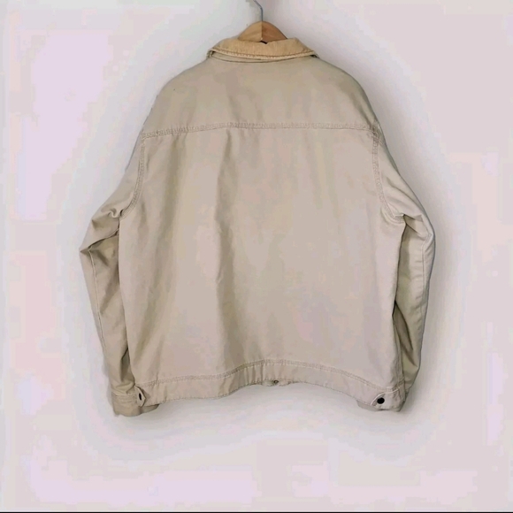 Vintage 90s Faded Glory Tan Canvas Corduroy Collar Jacket Size XL Mens - Picture 6 of 8